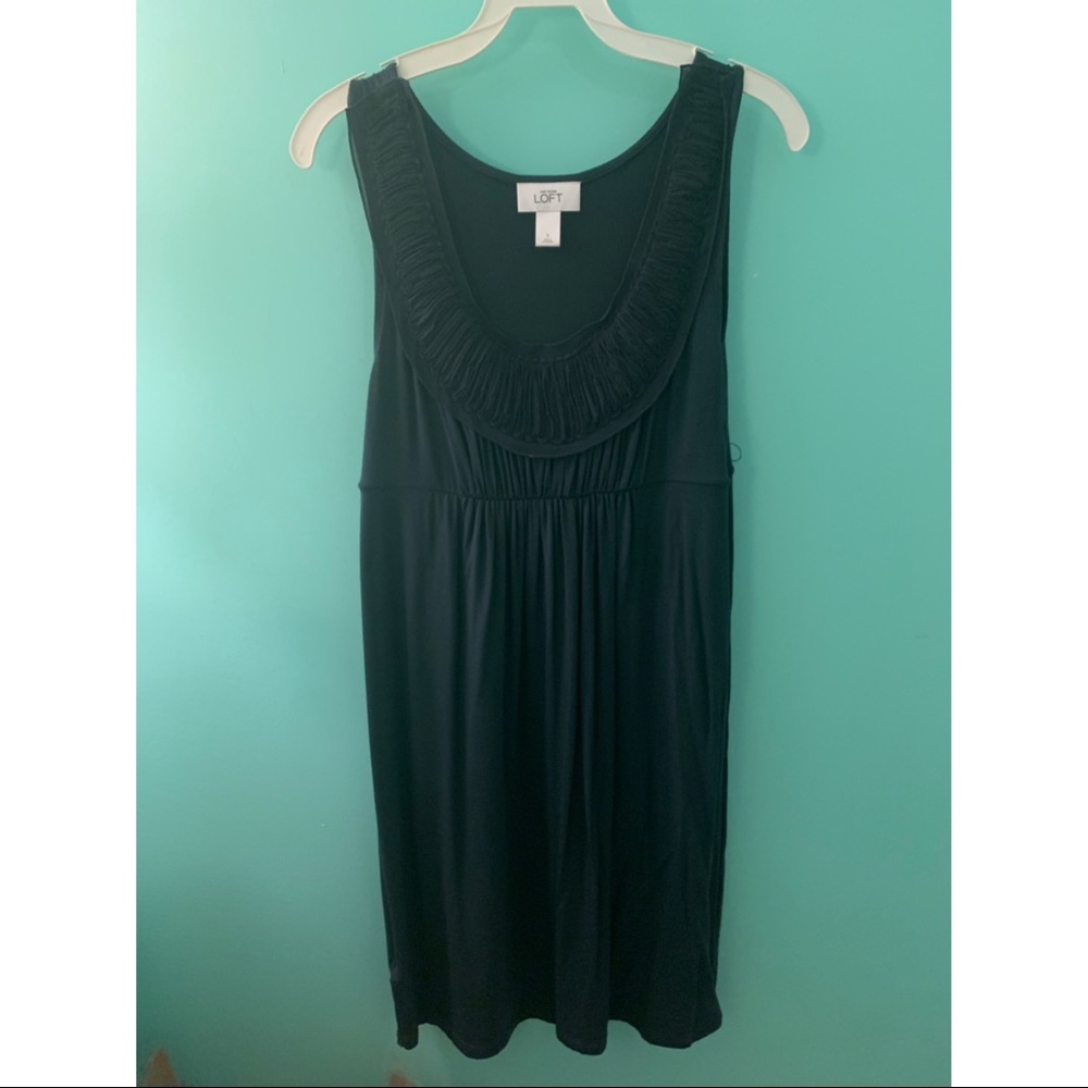 Ann Taylor Loft Slate Grey Cotton Dress
